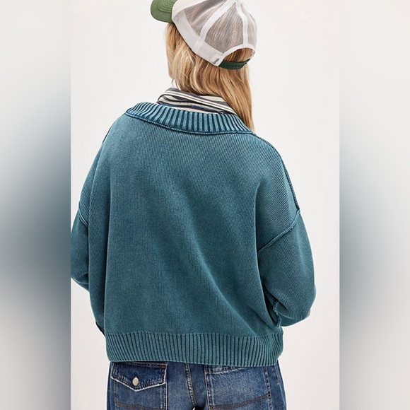 free people high street pullover shaded spruce - Picture 8 of 12